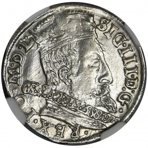 Zygmunt III Waza, Trojak Wilno 1597 - NGC MS62