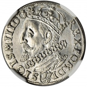 Sigismund III Vasa, 3 Groschen Krakau 1601 - NGC MS62