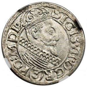 Sigismund III Vasa, 3 Kreuzer Krakau 1617 - NGC MS63