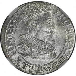 Sigismund III Vasa, 6 Groschen Marienburg 1596 - NGC MS62