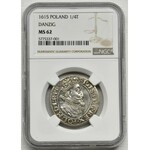 Sigismund III Vasa, 1/4 Thaler Danzig 1615 - NGC MS62