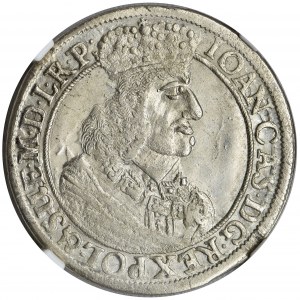 John II Casimir, 1/4 Thaler Danzig 1658 DL - NGC MS60