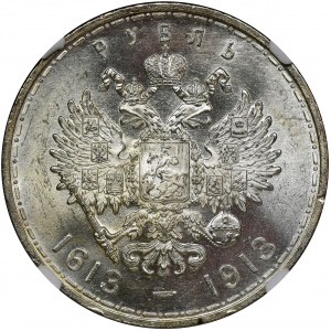 Russia, Nicholas II, Rubel 1913, Romanov Dynasty - NGC MS63+