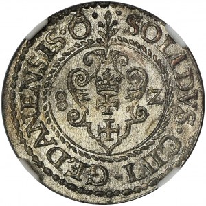 Stephan, Bathory, Schilling Danzig 1582 - NGC MS66