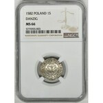 Stephan, Bathory, Schilling Danzig 1582 - NGC MS66