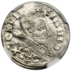 Sigismund III Vasa, 3 Groschen Bromberg 1599 - NGC MS63