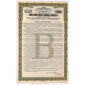 USA, The New York Trust Company, SPECIMEN $100