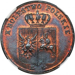 November Uprising, 3 groschen Warsaw 1831 KG - NGC UNC