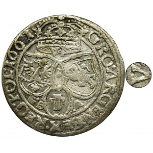 John II Casimir, 6 Groschen Lviv 1661 GBA - Λ instead A, RARE