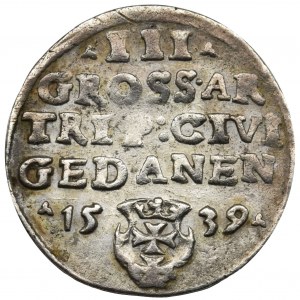 Sigismund I the Old, 3 Groschen Danzig 1539 - PRVS