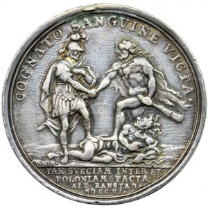 August II Mocny, Medal Pokój w Altranstadt 1706 - RZADKI