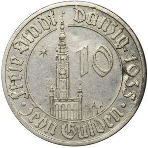 Wolne Miasto Gdańsk, 10 guldenów 1935 - RZADKIE