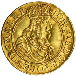 John II Casimir, Ducat Danzig 1661 DL - RARE