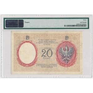 20 złotych 1919 - A.13 000101 - PMG 30 - RZADKOŚĆ