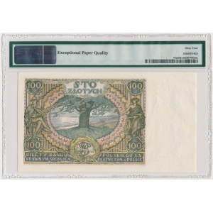 100 złotych 1934 - Ser.BM. - znw. kreski na górnym marginesie - PMG 64 EPQ