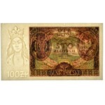 100 złotych 1934 - Ser.BM. - znw. kreski na górnym marginesie - PMG 64 EPQ