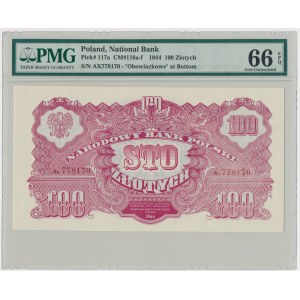 100 złotych 1944 ...owe - Ax - PMG 66 EPQ