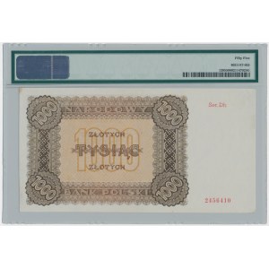 1.000 złotych 1945 - Dh - PMG 55 - rzadka seria zastępcza