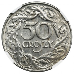 Generalna Gubernia, 50 groszy 1938 - NGC MS63 - WZÓR - ŻELAZO