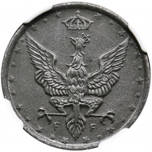 Królestwo Polskie, 10 fenigów 1917 - NGC MS63