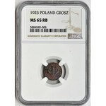 1 grosz 1923 - NGC MS65 RB