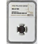 1 grosz 1932 - NGC MS67 BN