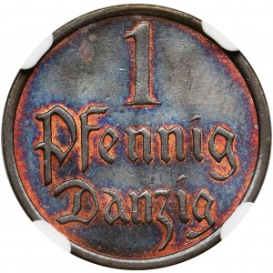 Free City of Danzig, 1 pfennig 1937 - NGC MS64 BN
