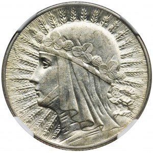 Głowa Kobiety, 5 złotych 1934 - NGC MS60