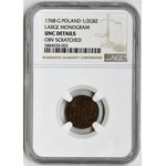 Poniatowski, Half Groschen Krakau 1768 G - NGC UNC DETAILS - RARE