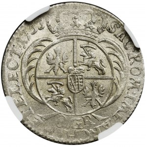 Augustus III of Poland, 8 Groschen Leipzig 1753 - NGC MS62 - without EC