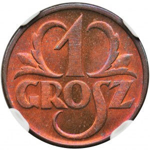 1 grosz 1938 - NGC MS67 RB