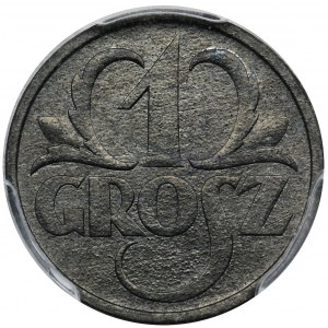 German Occupation, 1 Grosz 1939 - PCGS MS65 - WZÓR