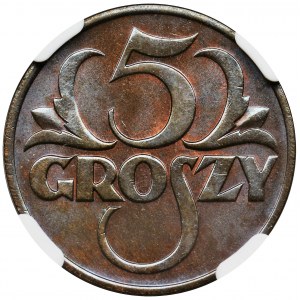 5 groszy 1936 - NGC MS66 BN