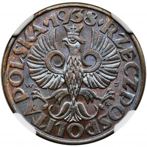 5 groszy 1938 - NGC MS66 BN