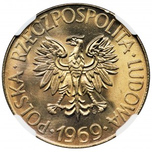 10 złotych 1969 Kościuszko - NGC MS68