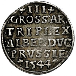Prussia, Albrecht Hohenzollern, 3 Groschen Königsberg 1544 - RARE