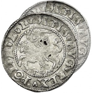 Zygmunt II August, Półgrosz Wilno 1545 - podwójne D, BARDZO RZADKI