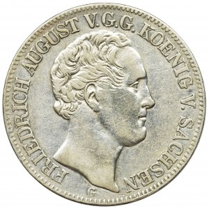 Germany, Saxony, Friedrich August II, Thaler Dresden 1844 G