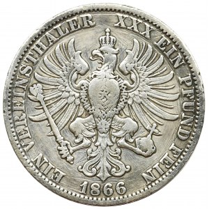 Germany, Kingdom of Prussia, Wilhelm I, Thaler Berlin 1866