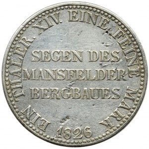 Niemcy, Królestwo Prus, Fryderyk Wilhelm III, Talar górniczy Berlin 1826 A - RZADKI