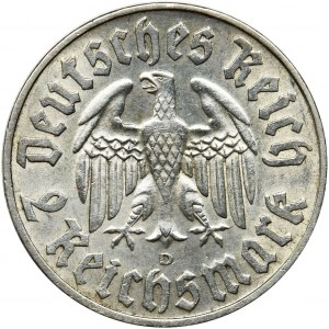 Niemcy, III Rzesza, 2 marki Monachium 1933 D