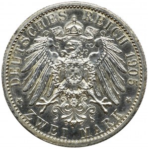 Niemcy, Schwarzburg-Sondershausen, Karol Günther, 2 marki Berlin 1905
