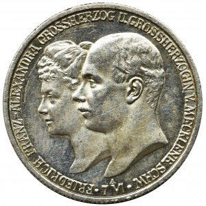 Germany, Mecklenburg-Schwerin, Friedrich Franz IV, 2 wedding mark Berlin 1904 A