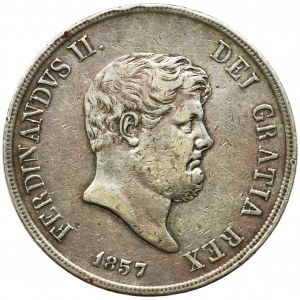 Włochy, Królestwo Sycylii i Neapolu, Ferdynand II, Piastra = 120 grana Neapol 1857
