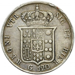 Italy, Kingdom of Sicily and Neapol, Ferdinand II, Piastra = 120 grana Neapol 1857