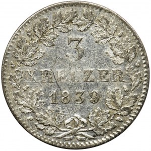 Germany, Bavaria, Maximilian II, 3 Kreuzer Munich 1839