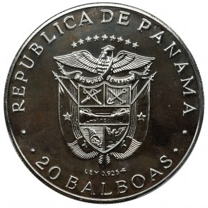 Panama, 20 balboas 1977 - Vasco Nunez De Balboa - LUSTRZANKA