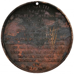 Francja, Henryk III Walezy, Medal ze świty królów francuskich 1835
