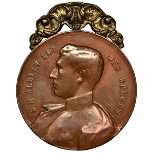 Belgium, King Albert, Medal with engraving 1912