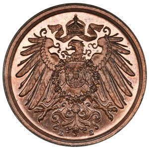 Niemcy, Cesarstwo Niemieckie, 2 Fenig Muldenhütten 1912 E - STEMPEL LUSTRZANY